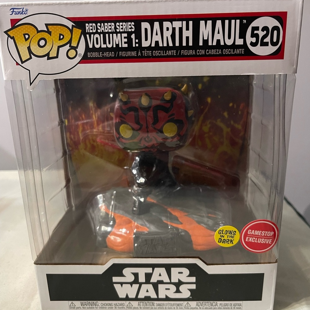 Star Wars 
Funko Pops 
Red Saber Series 
Darth Maul #520